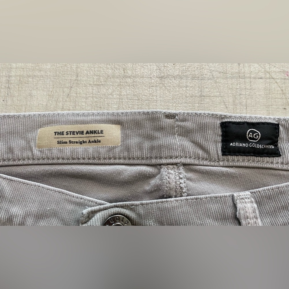 AG Adriano Goldschmied Men's Light Gray Slim corduroy 32 x 28 - Picture 2 of 8